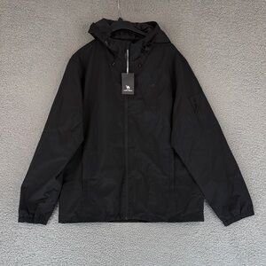 Camel Crown Mens XL Black Hooded full zip Jacket long sleeve pockets waterproof